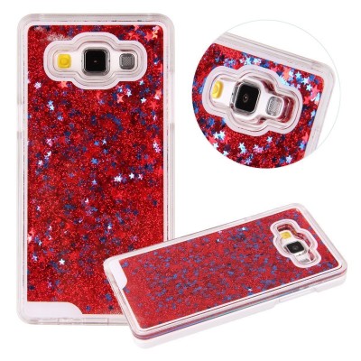 Oem Θήκη TPU Με Υγρό Glitter Για Samsung Galaxy J7 2016 Κόκκινο