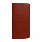 Θήκη Βιβλίο Genuine Leather Case Για Samsung Galaxy S22 Ultra  Καφέ