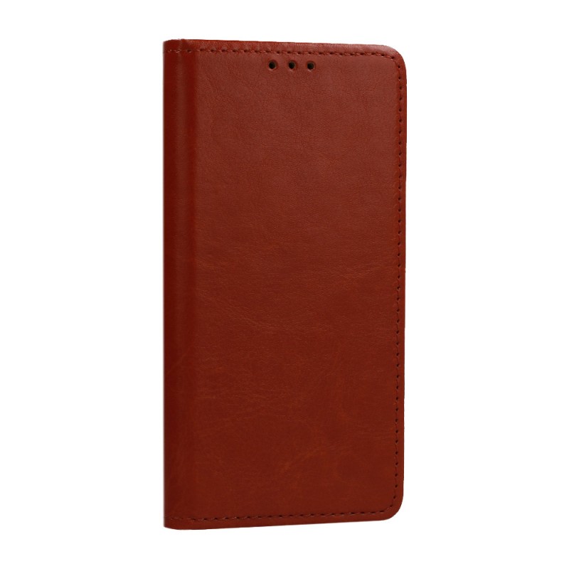 Θήκη Βιβλίο Genuine Leather Case Για Samsung Galaxy S22  Καφέ