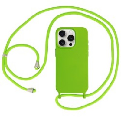 Oem Cord Silicone Πράσινη Θήκη Για Apple iPhone 16 Pro Max 5G 6,9" Με Λουρί Πράσινο Λαδί