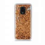 Oem Θήκη TPU Με Υγρό Glitter Για    Xiaomi Redmi Note 9  Χρυσό