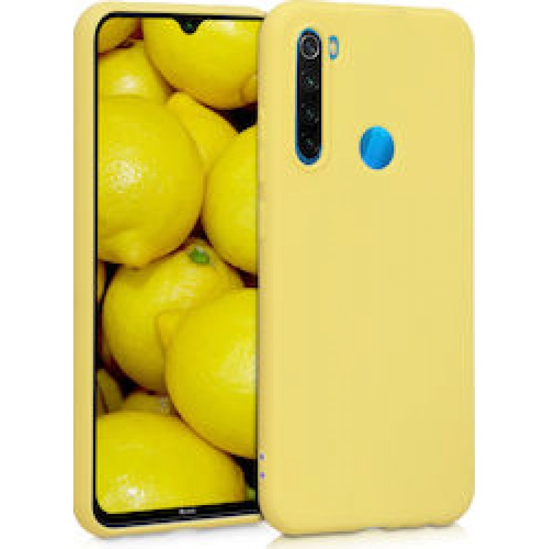 Oem Θήκη Σιλικόνης Matt Για Xiaomi Redmi Note 8T Κίτρινο