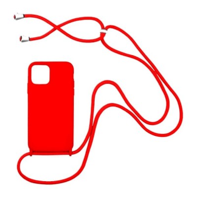 Oem Cord Silicone Κόκκινη Θήκη Για Xiaomi Redmi Note 14 5G Με Λουρί Κόκκινο