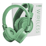 L100X Bluetooth Headset with HD Microphone, Wireless HiFi Super Bass Stereo On-Ear Headphone Τιρκουάζ