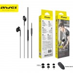  Awei PC-2 Handsfree Ακουστικά με Βύσμα 3.5mm Μαύρο