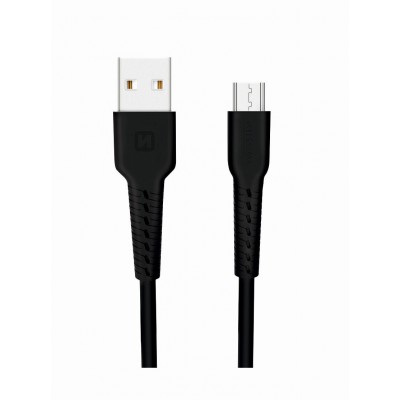 Swissten Micro USB Καλώδιο 1m Μαύρο 