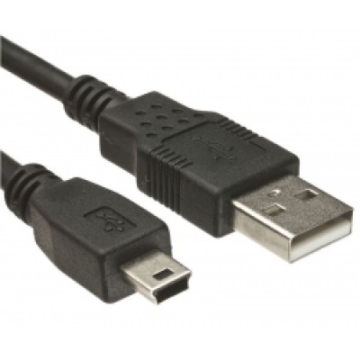 Oem Καλώδιο Φόρτισης + Μεταφοράς Δεδομένων Data cable Mini USB 1 m Μαύρο