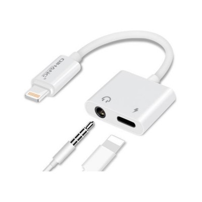 QIHANG M08 2 IN 1 LIGHTNING AUDIO 3.5MM AUX CABLE + CHARGING
