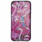  OEM Απλή Θήκη Σιλικόνης Για Samsung  J7 (2017) Με Σχέδια Flamingo ροζ και Ενα Μπλε  Samsung Galaxy J7 2017