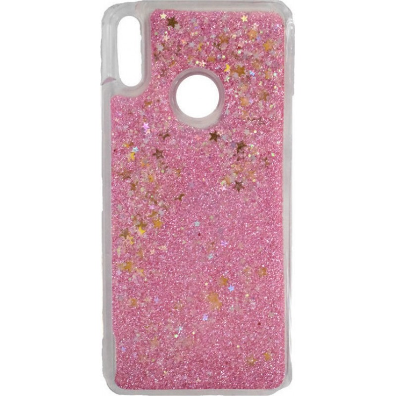 Oem Θήκη TPU Με Υγρό Glitter Για Samsung Galaxy A40 Ροζ