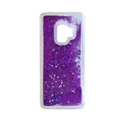 Oem Θήκη TPU Με Υγρό Glitter Για    Samsung Galaxy S9  Μωβ