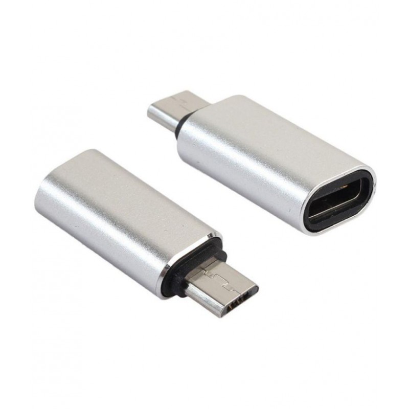 OEM Αντάπτορας μετατροπέας Type-C to Micro USB (Ασημί)