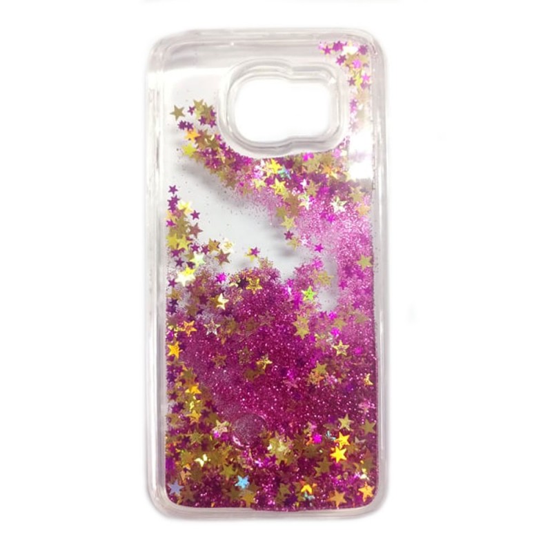 Oem Θήκη TPU Με Υγρό Glitter Για    Samsung Galaxy A8 2018 / A5 2018  Φούξια