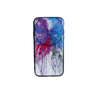  Oem Back Cover Σιλικόνης με Σχέδιο Για Apple iPhone XS Max  Μωβ