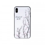 Oem Back Cover Magic glass leaves Για Apple iPhone 11 Pro Max Άσπρο  - Άσπρο