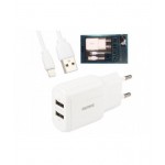 REMAX Travel Charger RP-U22 2.4A  2xUSB + Data cable for Apple Lightning 