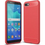 Oem Θήκη Σιλικόνης Carbon Για Huawei Y5 2018  Κόκκινο