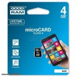 GOODRAM  4GB Micro SD Μαύρο